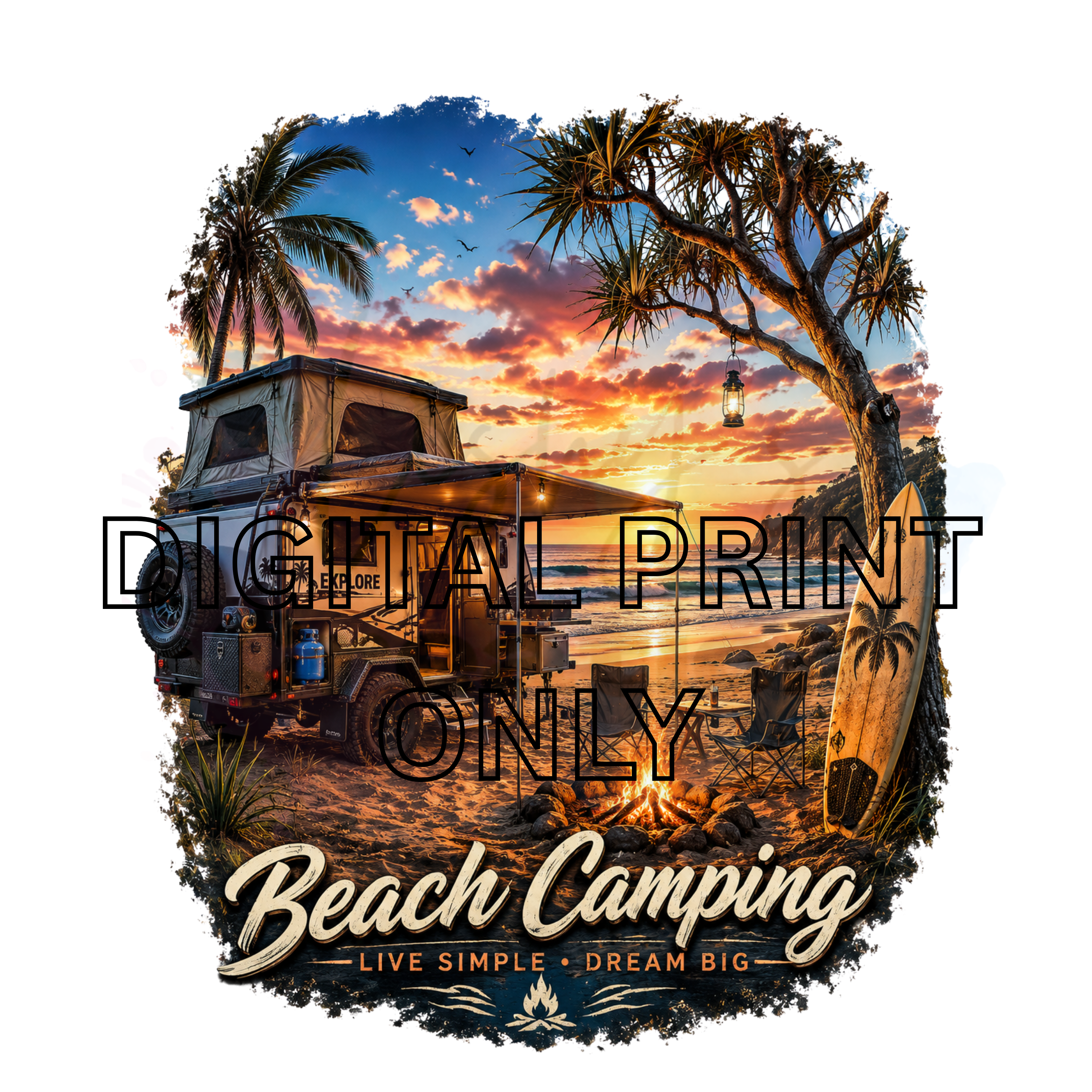 Beach camping