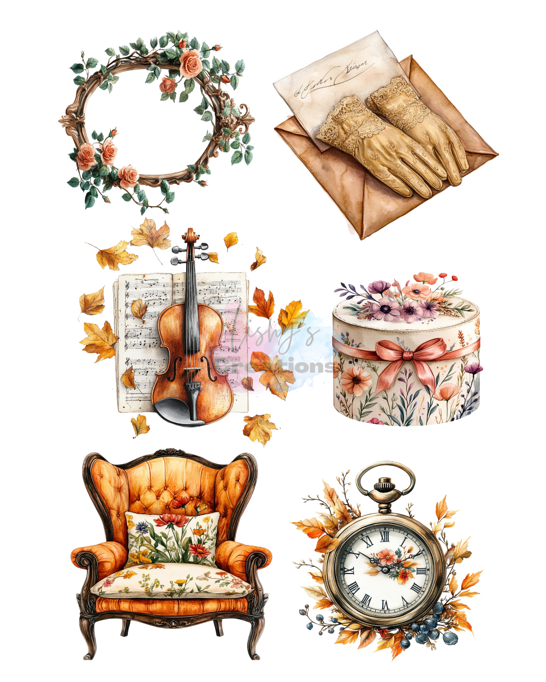 Old chair and violin