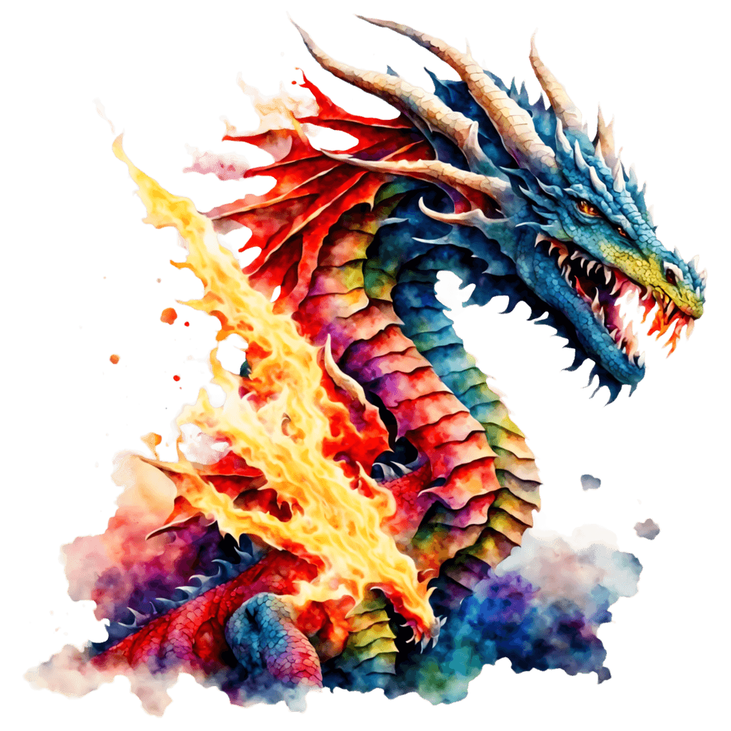 Dragon on fire
