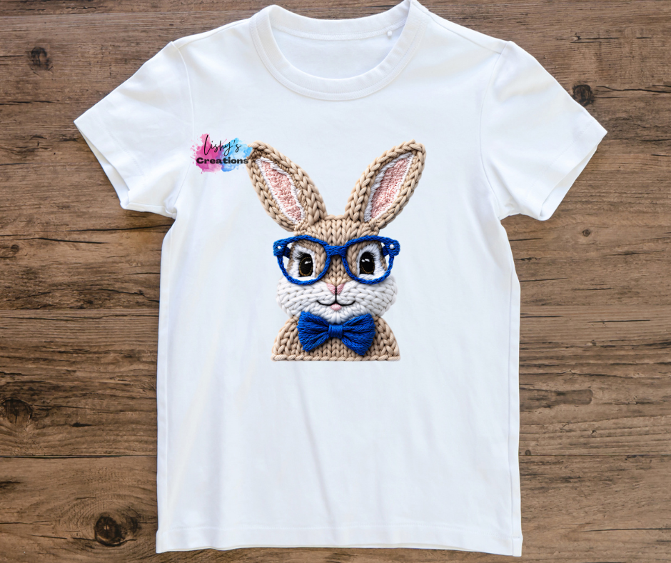 Easter shirts Boy bunny with glasses