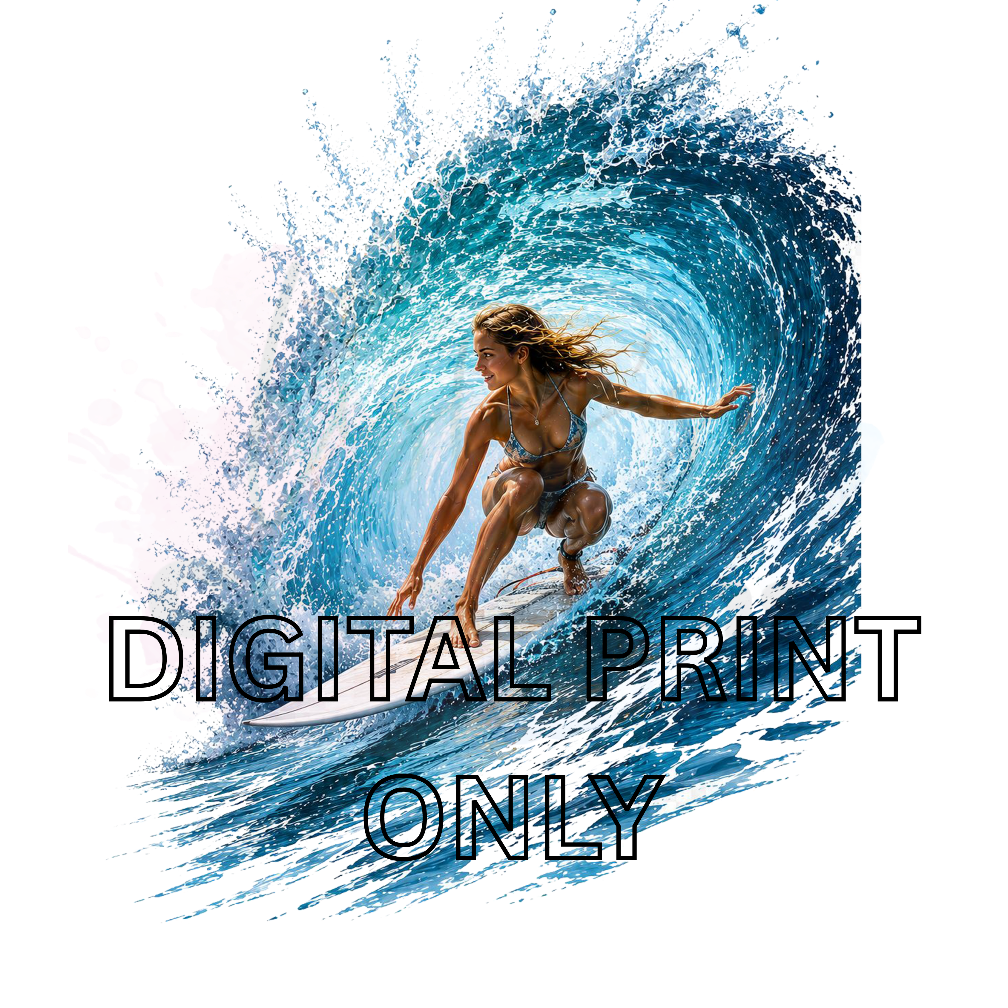 Lady surfer