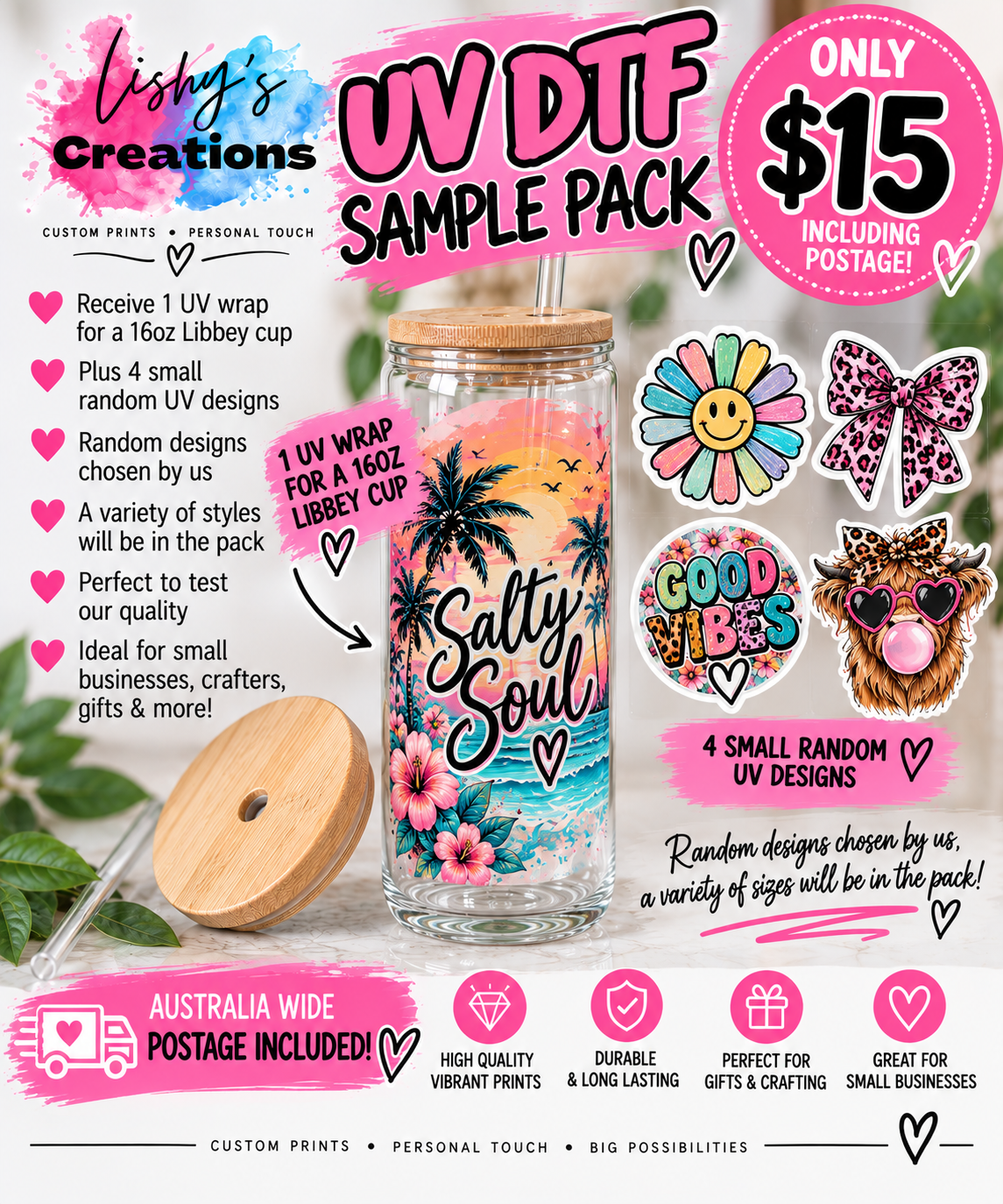 UV DTF SAMPLE PACK