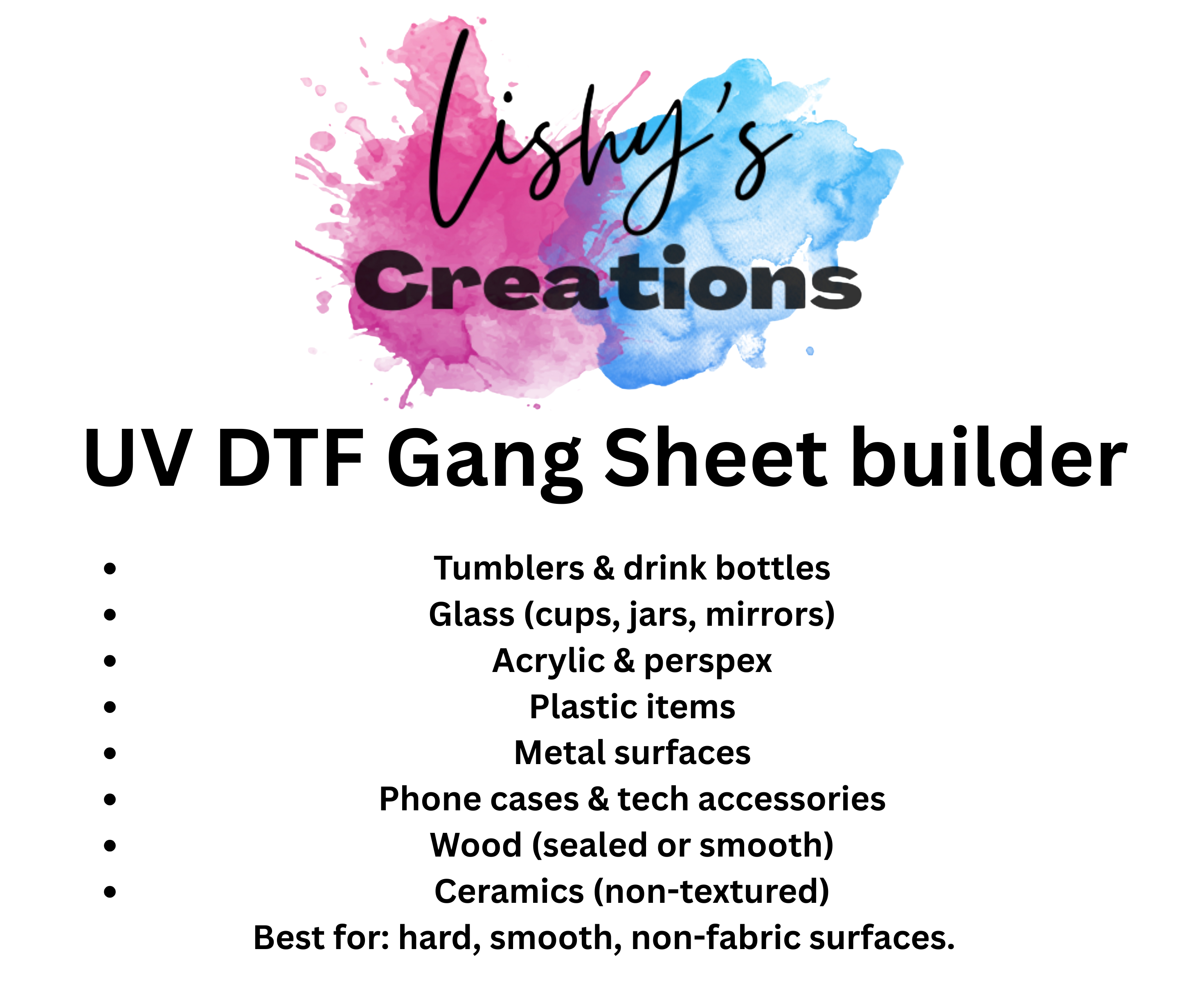 UV DTF gang sheet builder