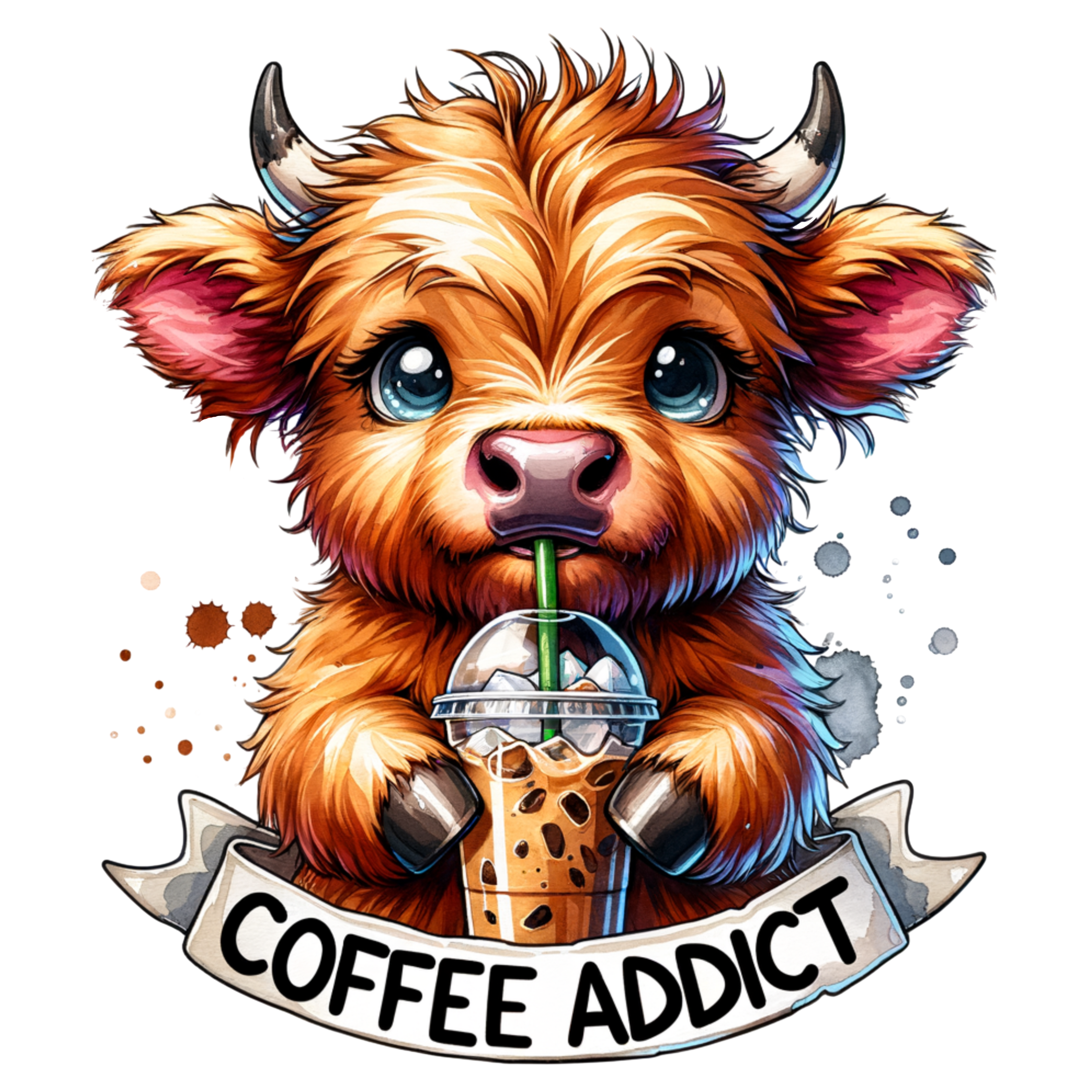 Highland cow Coffee Addict