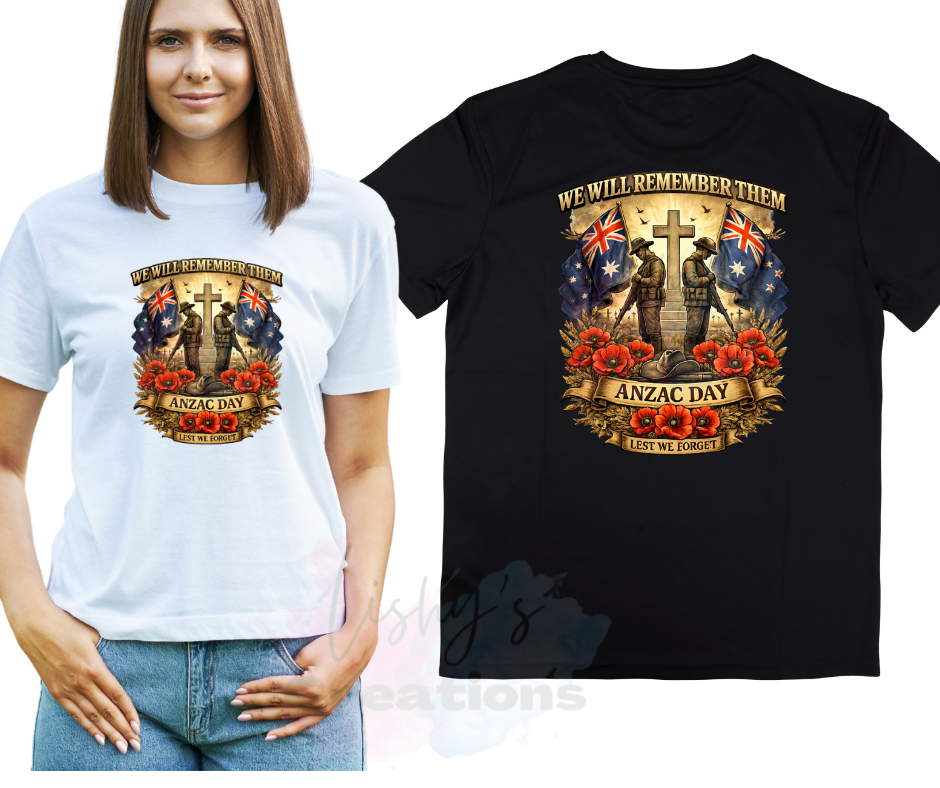 Anzac day shirts (Ladies) DESIGN 2